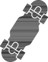 Flat Style Skateboard Icon In Glyph Style. vector