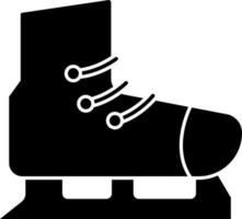 Illustration of Ice Skate Icon In black and white Color. vector