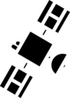 Satellite Icon In black and white Color. vector