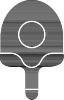 glifo estilo silbido apestar o tenis raqueta icono. vector