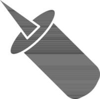 Pushpin Icon In black and white Color. vector