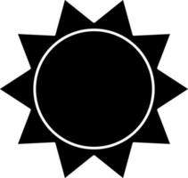 Sun Icon Or Symbol In Black And White Color. vector