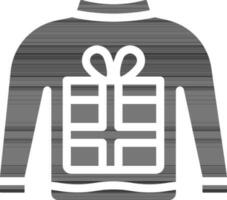 Sweater Icon In Glyph Style. vector