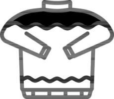 Sweater Icon In black and white Color. vector