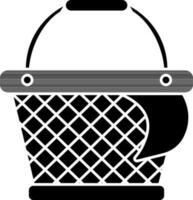 Shopping Basket Icon In BandC Color. vector