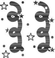 Firework Icon In black and white Color. vector