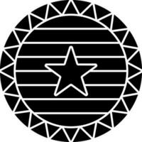 black and white Color American Shield Icon. vector