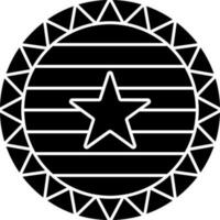 black and white Color American Shield Icon. vector