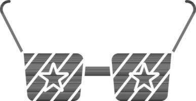 Goggle Icon In black and white Color. vector