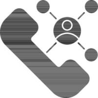 Conference Call Icon In Glyph Style. vector