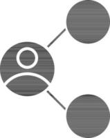 User Share Icon In Glyph Style. vector