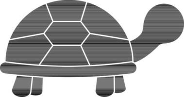 tortuga icono o símbolo en negro y blanco color. vector