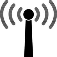 Wireless fidelity icon in black color. vector