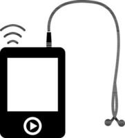 Wifi acceso mp3 jugador icono. vector