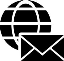 World chat or message icon in black and white color. vector