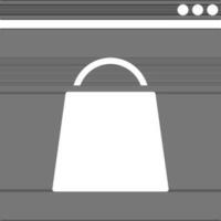 Online shopping website glyph icon. vector