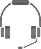 Isolated black headphone icon. vector