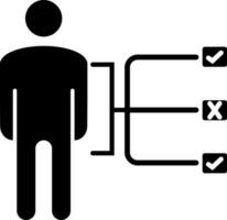 ilustración de profesional habilidades glifo icono. vector