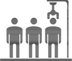 silueta de hombres selección o contratación icono en negro color. vector