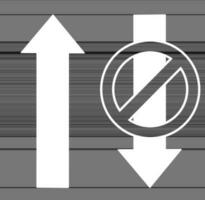 Two way no entry icon in black and white color. vector