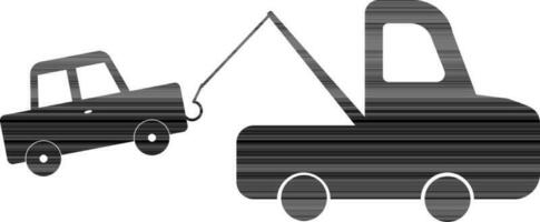 Transport crane picking vehicle icon. vector