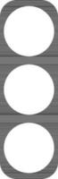 Traffic light icon in black and white color. vector