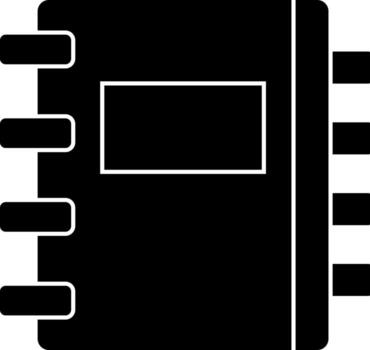 plano estilo archivo documento icono en negro y blanco color. vector