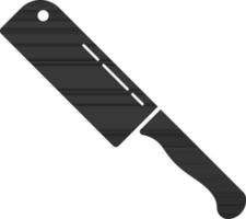 black and white cleaver icon in flat style. vector