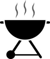 Barbecue grill icon in flat style. vector