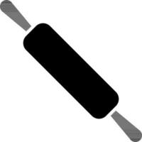 Rolling pin icon in black color. vector