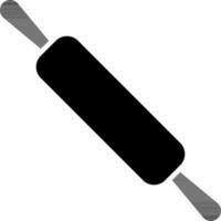 Rolling pin icon in black color. vector