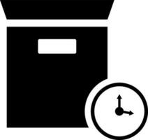 Fast delivery concept icon in black and white color. vector