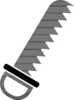 Illustration of hand saw glyph icon. vector