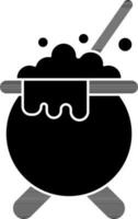 Cauldron icon or symbol in flat style. vector