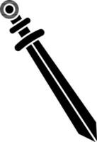 Isolated sword icon in black and white color. vector