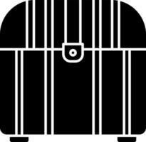 Locked chest icon in flat style. vector