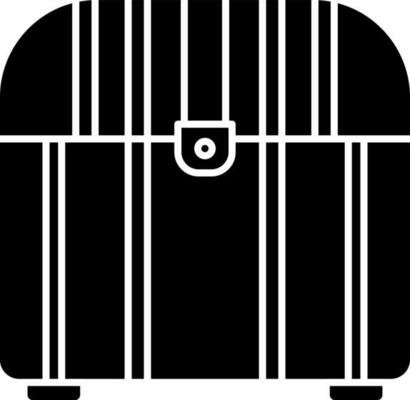 Locked chest icon in flat style.