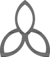 Triquetra icon in flat style. vector