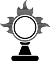 fuego anillo icono o símbolo en plano estilo. vector