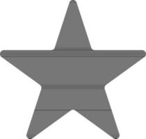 Flat style star icon in black color. vector