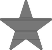 Flat style star icon in black color. vector