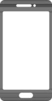 black and white smartphone icon in flat style. vector
