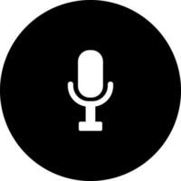 Vector illustration of microphone icon.