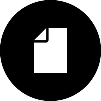 Document or file icon in black and white color. vector