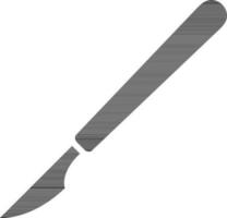 Illustration of scalpel or knife glyph icon. vector