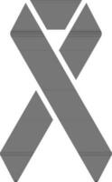 Aids sign or symbol in black and white color. vector