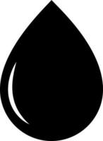 Blood drop icon in black and white color. vector