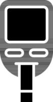 Sugar test machine icon in black and white color. vector