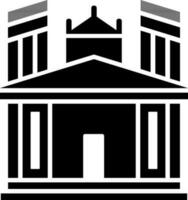 black and white petra icon in flat style. vector