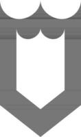 Security or shield icon in black and white color. vector